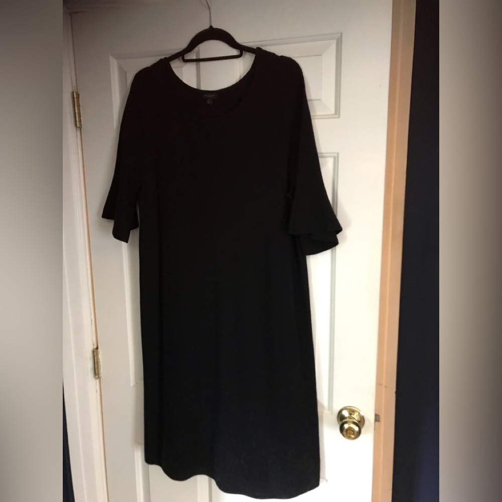 Ann Taylor Black Knit Sweater Dress Size XL